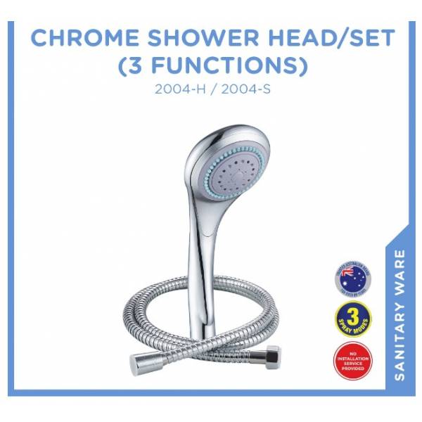 Selleys 2004 Rust Resistant and Durable Chrome 3 Functions Shower Set/ Shower Head
