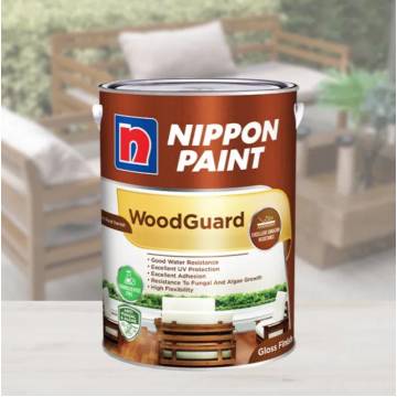 Wood Guard Premium Wood Varnish Paint (Purchase 5L Size to Receive These Gifts >>>1 Anti-Skid Sheet, 1 Sandpaper, 1 Brush)