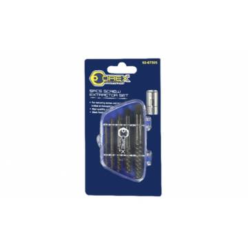 Orex 5PCS Screw Extractor Set (Size 1 to 5) Broken Damaged Bolt Remover Tool (Model 02-87505)