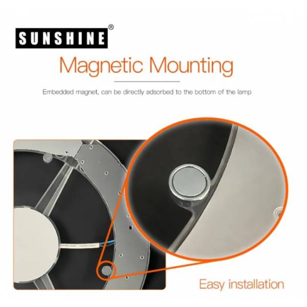 SUNSHINE LED Magnetic Module 3 Colors Changning and Dimmable with Remote Control (WW/CW/DL) **Free Gift 2 x AAA Battery**