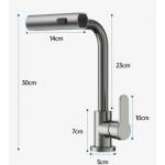 3 in 1 Mode Adjustable Stainless Steel Modern Kitchen Tap Swivel Cascade Kitchen Faucet