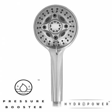INNOVARE 8 Functions Hydropower Handheld Showerhead with Pressure Booster (Available Titanium, Chrome, Black)