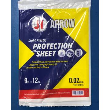JI 0.02mm Thickness Light Plastic Protection Sheet with Anti Skid  (9 x 12 Feet)