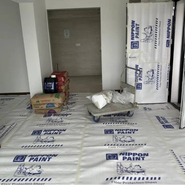 Anti-Slip Waterproof Professional Floor Protection Sheet Big Roll  ** (Free 1 inch 006 Painters Tape 1 Big Roll)**