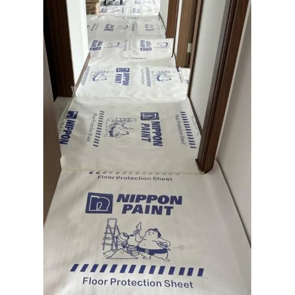 Anti-Slip Waterproof Professional Floor Protection Sheet Big Roll  ** (Free 1 inch 006 Painters Tape 1 Big Roll)**