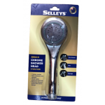 Selleys 2004 Rust Resistant and Durable Chrome 3 Functions Shower Set/ Shower Head
